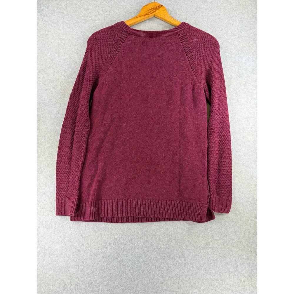 Sonoma Goods For Life Women’s Small Burgundy Cable Knit Sweater 3612
